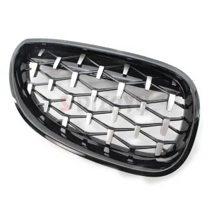 Drs Tuning Bmw 5 Serisi E60/E61 Ön Panjur Böbrek Parlak Siyah Çerçeveli Krom Diamond Model 2003-2009 - Görsel 4