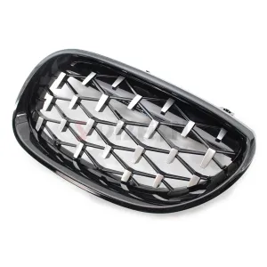 Drs Tuning Bmw 5 Serisi E60/E61 Ön Panjur Böbrek Parlak Siyah Çerçeveli Krom Diamond Model 2003-2009 - Görsel 5