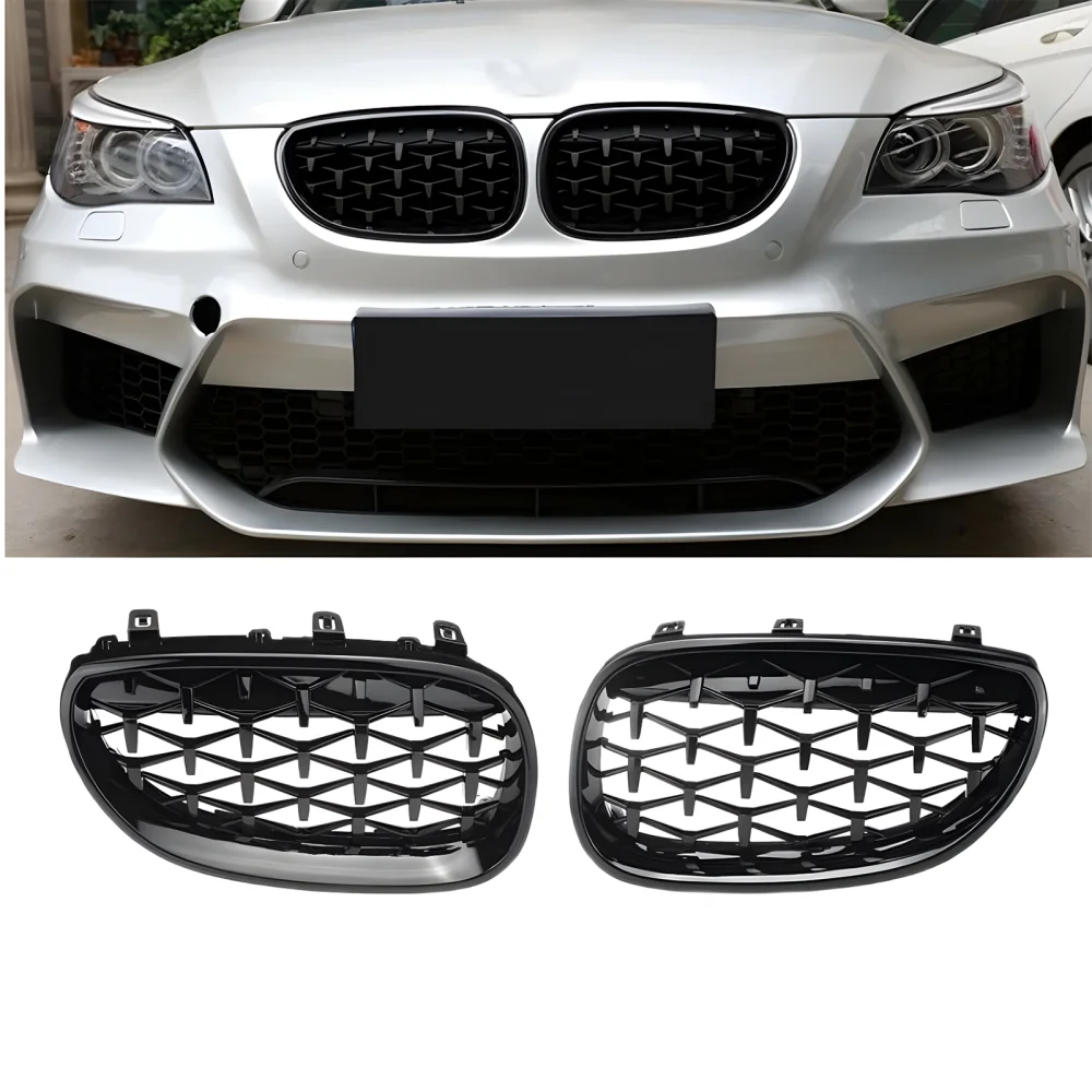 Drs Tuning Bmw 5 Serisi E60/E61 Ön Panjur Böbrek Parlak Siyah Piano Black Diamond Model 2003-2009