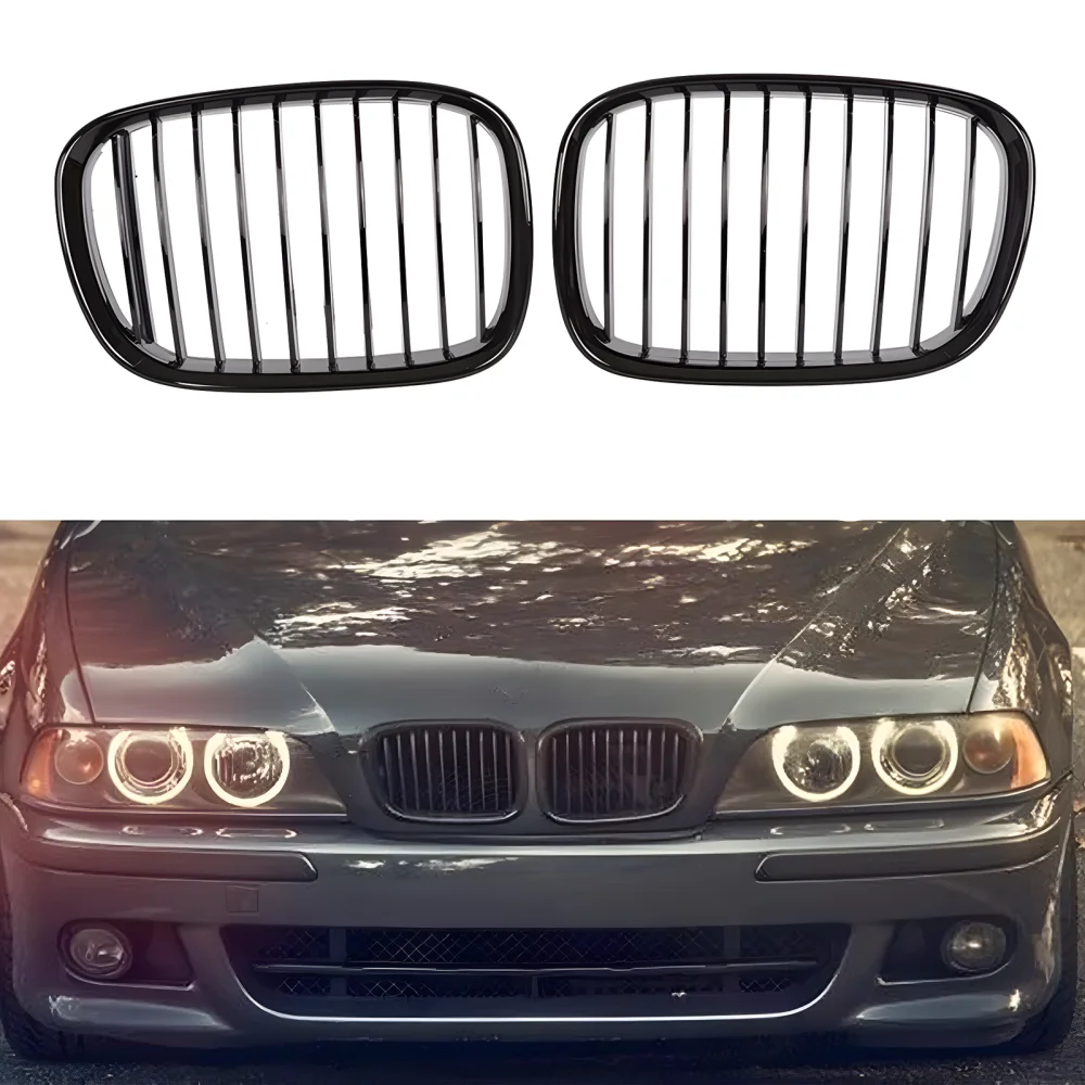 Drs Tuning Bmw 5 Serisi E39 Ön Panjur Böbrek Parlak Siyah Piano Black Düz Model 1996-2003