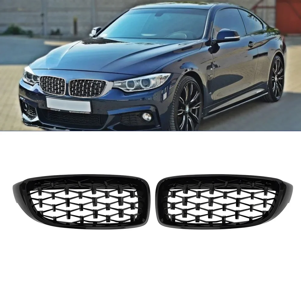Drs Tuning Bmw 4 Serisi F32/F33/F36 Ön Panjur Böbrek Parlak Siyah Piano Black Diamond Model 2012-2017