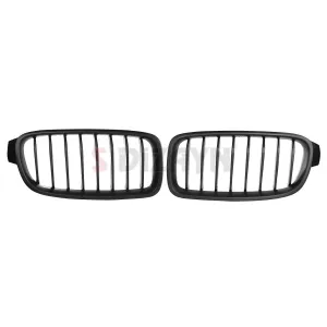 Drs Tuning Bmw 3 Serisi F30/F31/F35 Ön Panjur Böbrek Parlak Siyah Piano Black 8'li Düz Model 2012-2017 - Görsel 5