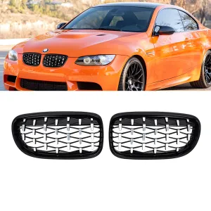 Drs Tuning Bmw 3 Serisi Coupe E92/E93 Coupe Ön Panjur Böbrek Parlak Siyah Çerçeveli Krom Diamond Model 2010-2014
