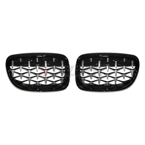Drs Tuning Bmw 3 Serisi E90/E91 Ön Panjur Böbrek Parlak Siyah Çerçeveli Krom Diamond Model 2009-2012 - Görsel 3