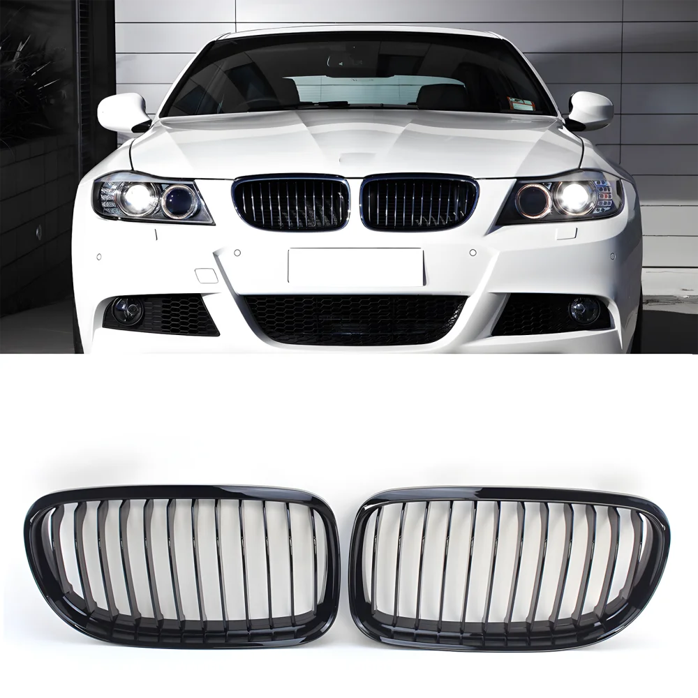 Drs Tuning Bmw 3 Serisi E90/E91 Ön Panjur Böbrek Parlak Siyah Piano Black Düz Model 2009-2012
