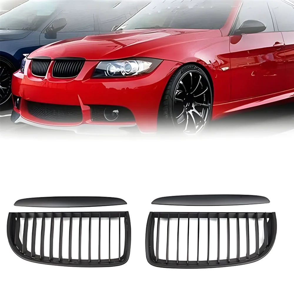 Drs Tuning Bmw 3 Serisi E90/E91 Ön Panjur Böbrek Parlak Siyah Piano Black Düz Model 2005-2008