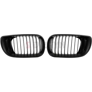 Drs Tuning Bmw 3 Serisi E46 Ön Panjur Böbrek Parlak Siyah Piano Black Düz Model 1999-2001 - Görsel 3