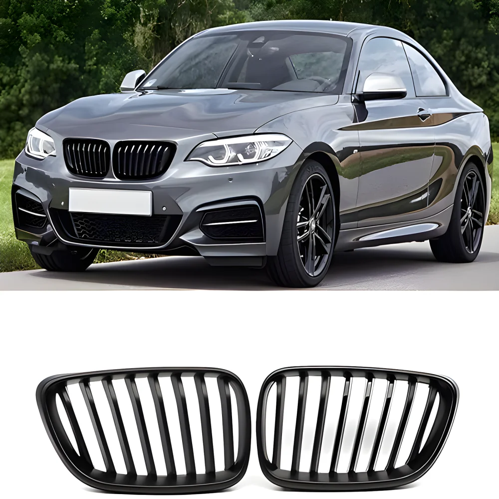 Drs Tuning Bmw 2 Serisi F22 Ön Panjur Böbrek Parlak Siyah Piano Black Düz Model 2014-2017