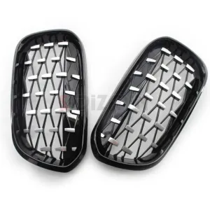 Drs Tuning Bmw 1 Serisi F20/F21 Ön Panjur Böbrek Parlak Siyah Çerçeveli Krom Diamond Model 2015-2019 - Görsel 4