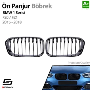 Drs Tuning Bmw 1 Serisi F20/F21 Ön Panjur Böbrek Parlak Siyah Piano Black Düz Model 2015-2019 - Görsel 2