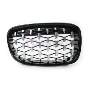Drs Tuning Bmw 1 Serisi F20/F21 Ön Panjur Böbrek Parlak Siyah Çerçeveli Krom Diamond Model 2011-2015 - Görsel 5