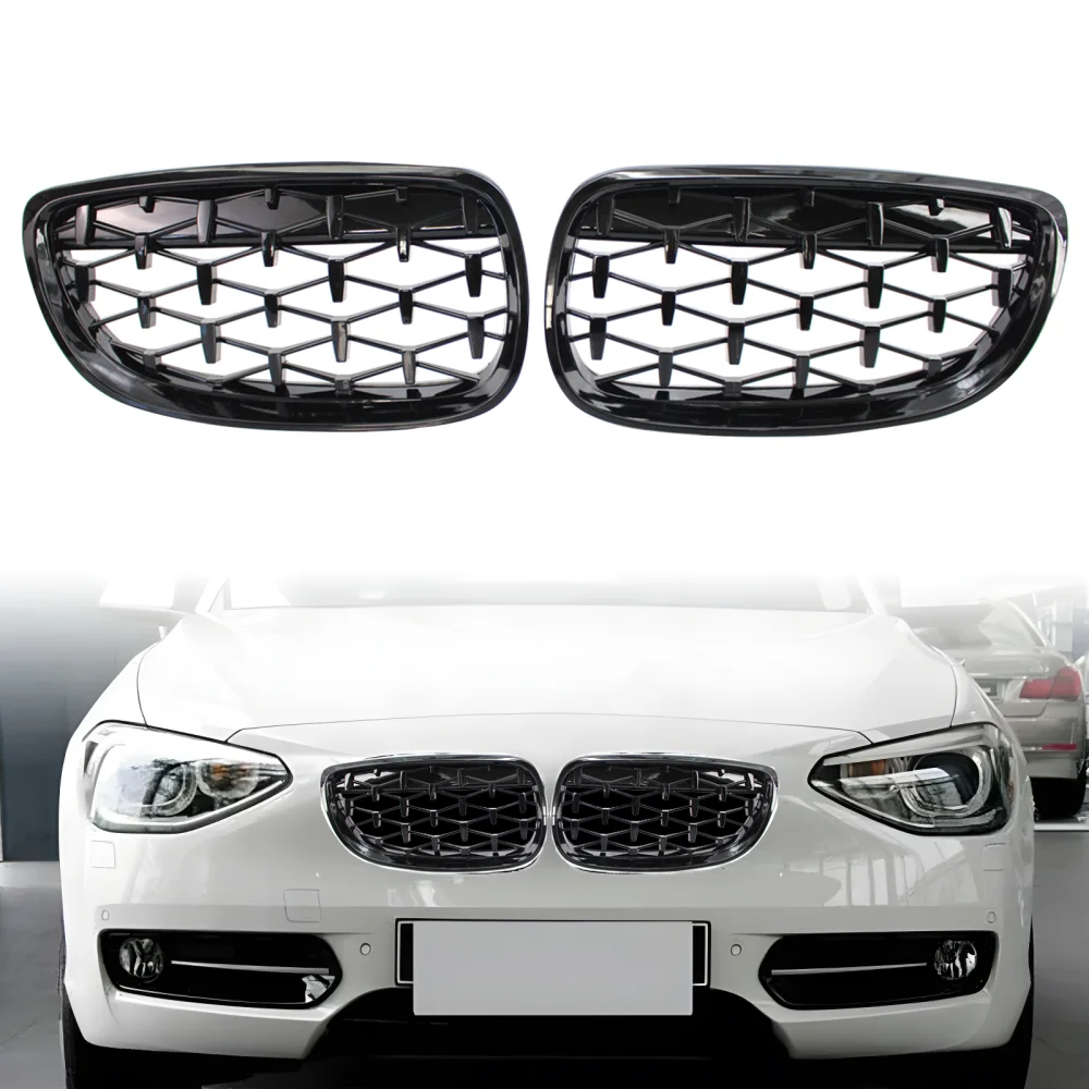Drs Tuning Bmw 1 Serisi F20/F21 Ön Panjur Böbrek Parlak Siyah Piano Black Diamond Model 2011-2015