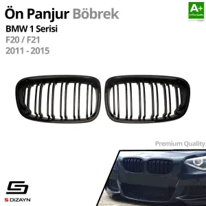 Drs Tuning Bmw 1 Serisi F20/F21 Ön Panjur Böbrek Parlak Siyah Piano Black M1 Model 2011-2015 - Görsel 2