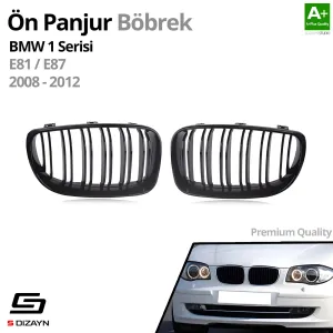 Drs Tuning Bmw 1 Serisi E81/E87 Ön Panjur Böbrek Mat Siyah M1 Model 2008-2012 - Görsel 2