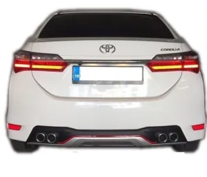 Boğaziçi uyumlu Toyota Corolla Difüzör Egsoz Görünümlü Kırmızı Şeridli Parça modelleri DRS Tuning'de. Kaliteli malzeme, hızlı kargo ve güvenli alışverişle