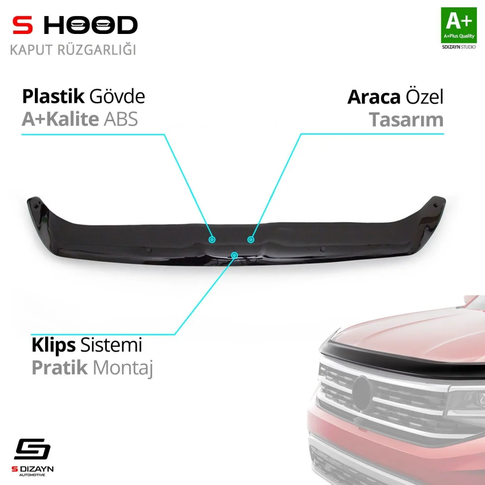 Uyumlu Kuga ABS Plastik Kaput Rüzgarlığı 2012-2016 A+Kalite Parça