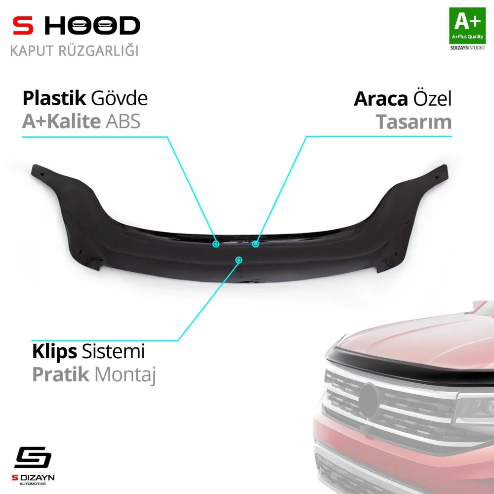 Uyumlu Kuga ABS Plastik Kaput Rüzgarlığı 2008-2012 A+Kalite Parça