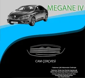 Renault Megane Uyumlu 4 Krom Cam Çerçevesi 12 Parça Megane 4 (2016+)DRS Tuning kalitesiyle tanışın! Özel olarak Renault  model araçlar için üretilen bu ürün, ot