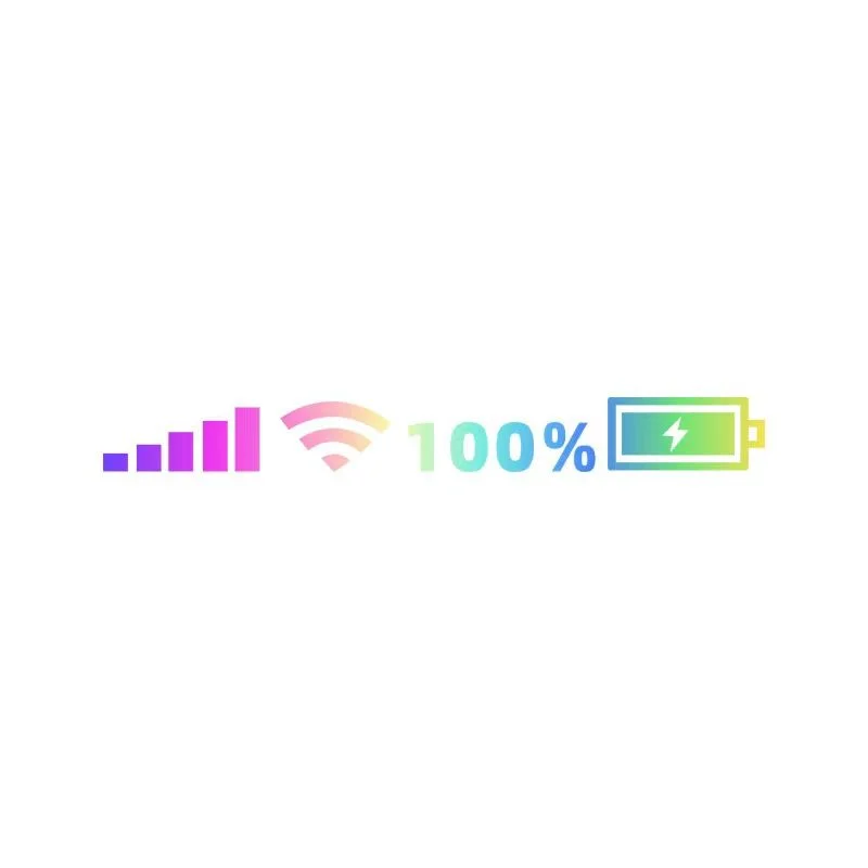 Drs Tuning Şarj-wifi göstergeli sticker çok renkli 45*5 cm 126-1