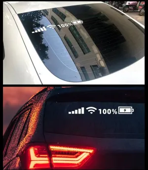 Şarj-wifi göstergeli sticker beyaz 45*5 cm / YACI126 - Görsel 2