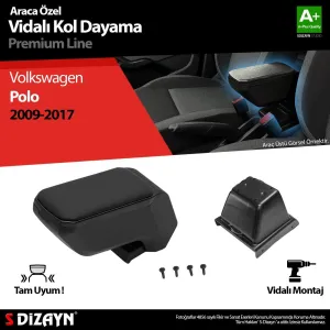 S-Dizayn VW Polo 5 ABS Vidalı Kol Dayama Kolçak Siyah 2009-2017 A+Kalite						                Araca &Ouml;zel Ge&ccedil;me Kol&ccedil;ak&bull; Aracınızın konsol