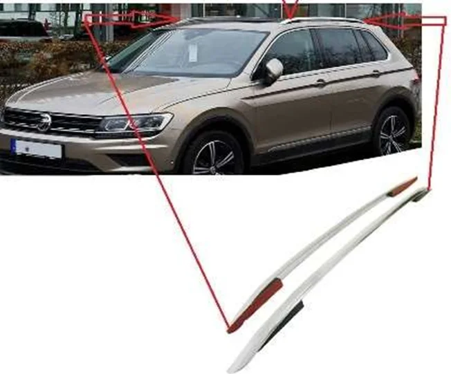 Drs Tuning Tiguan Uyumlu 2016 Sonrası Tavan Çıtası Gümüş Parça