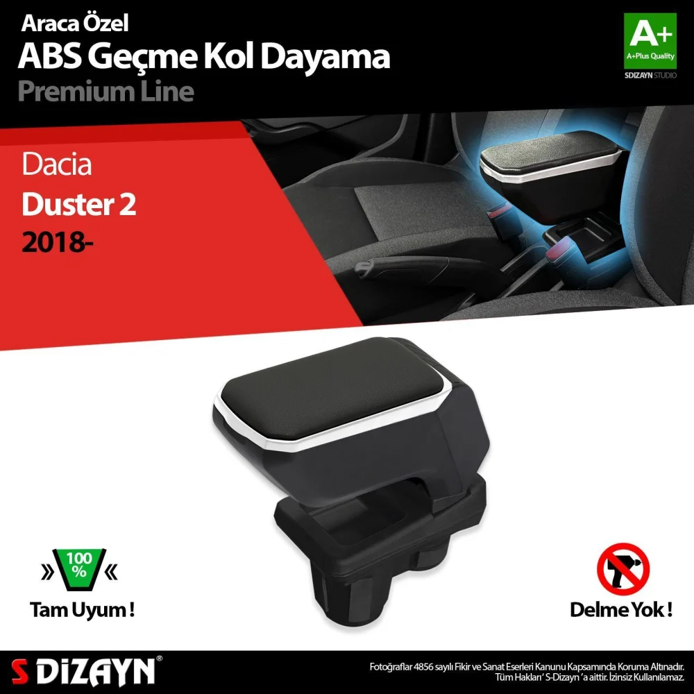 Drs Tuning Dacia Duster 2 Kol Dayama Kolçak Geçmeli ABS Gri 2018-2023