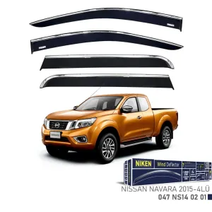 Nissan Uyumlu Navara -2015 Kromlu Cam Rüzgarlığı 4Lü Parça