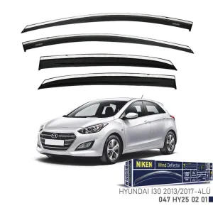 Hyundai Uyumlu İ30 2013-2017 Kromlu Cam Rüzgarlığı 4Lü Parça
