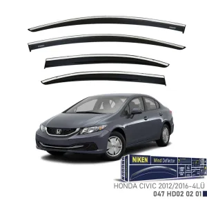 Niken Honda Uyumlu Civic 2012-2016 Model Kromlu Cam Rüzgarlığı 4Lü ParçaDRS Tuning kalitesiyle tanışın! Özel olarak Honda  model araçlar için üretilen bu ürün, 