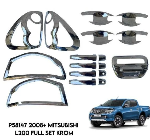 Mitsubishi L200 Uyumlu Full Set Krom 2008+ Parça
