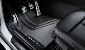 Bmw 3 Uyumlu Serisi F30 Sedan Lüks Kauçuk Lateks Oto Paspas 2012+Gri / Siyah Parça - Görsel 2