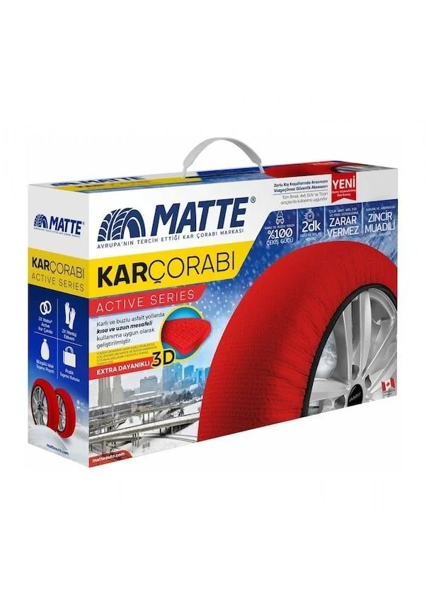 Kar Çorabı Uyumlu Matte 195 70 Lastik R13 Jant Ölçülerine Uyumlu Yüksek Kaliteli Zincir Muadili Parça