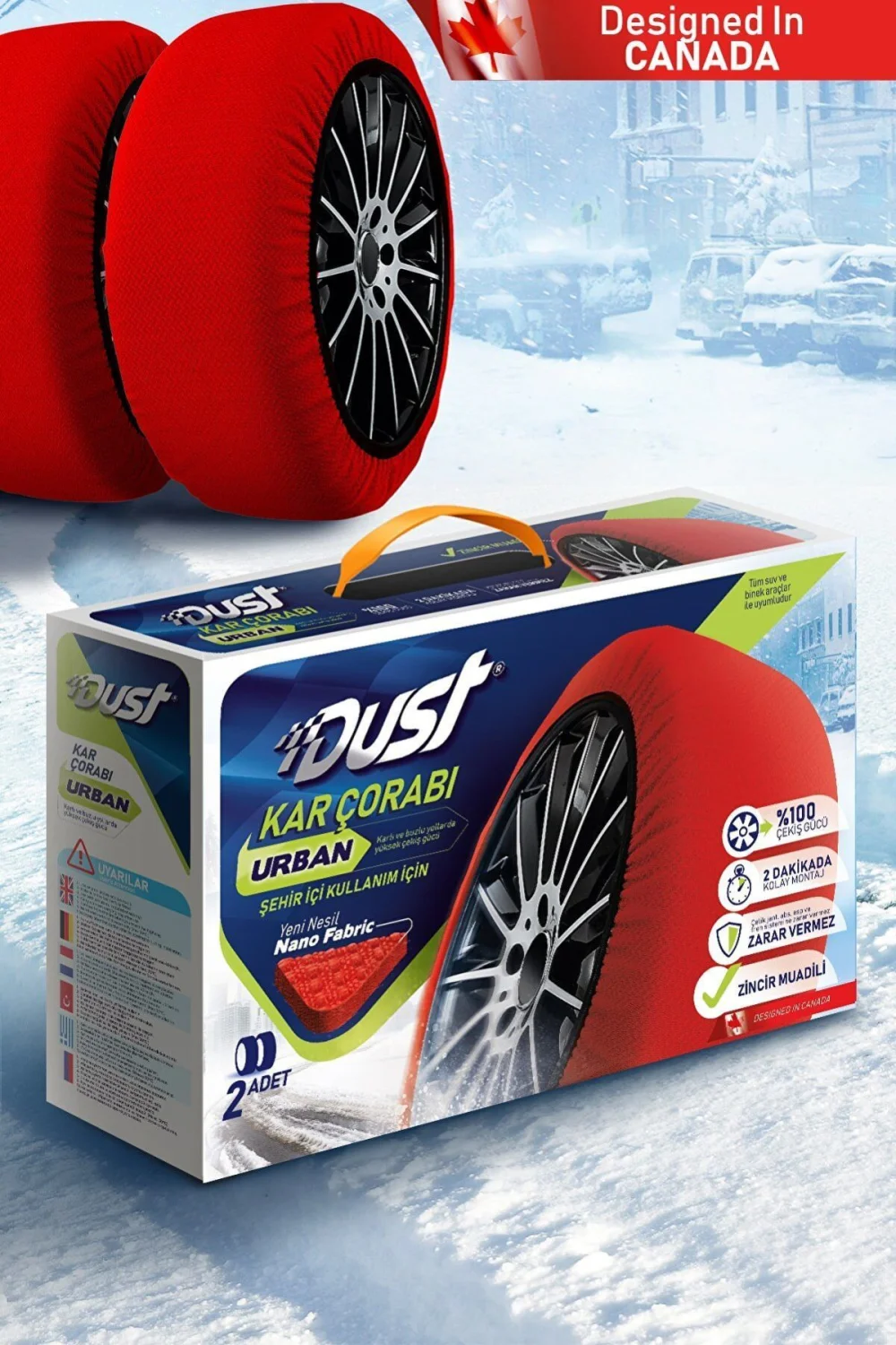 Kar Çorabı Uyumlu 255 55 Lastik R16 Jant Ölçülerine Uyumlu Yüksek Kaliteli Zincir Muadili Ürün Dust Parça