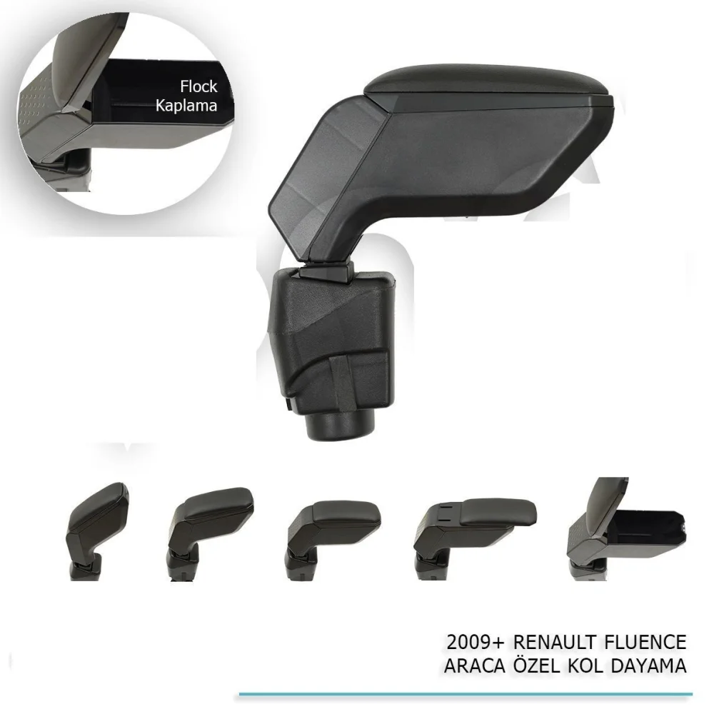 Renault Fluence Uyumlu Araca Özel Kol Dayama Siyah 2009+ Parça