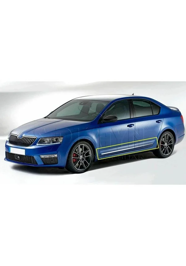Skoda Octavia Uyumlu A7 Yan Kapı Çıtası -2015 Paslanmaz Çelik Parça