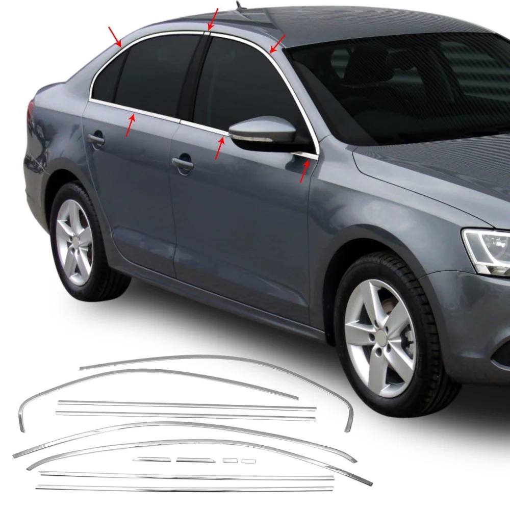 Drs Tuning Jetta Uyumlu Cam Çerçevesi 2014-2018 Paslanmaz Çelik Parça