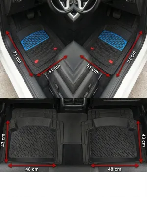 Drs Tuning Uyumlu Jetta Havuzlu Universal Paspas Krom Mavi Parça - Görsel 2