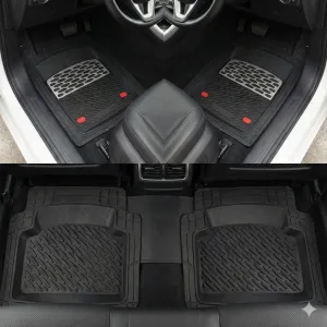 Safir Hyundai Uyumlu Excel Havuzlu Universal Paspas Krom Karbon Parça thumb 1