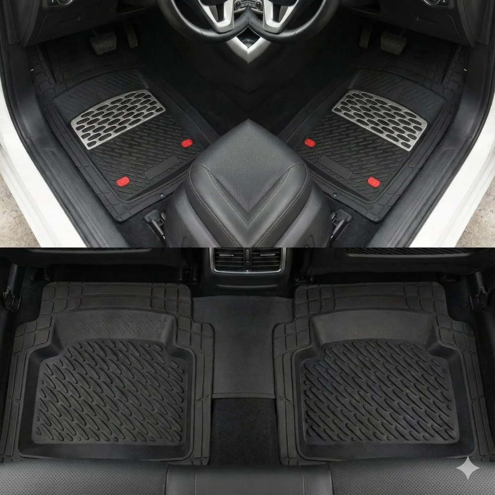 Citroen Uyumlu Saxo Havuzlu Universal Paspas Krom Karbon Parça