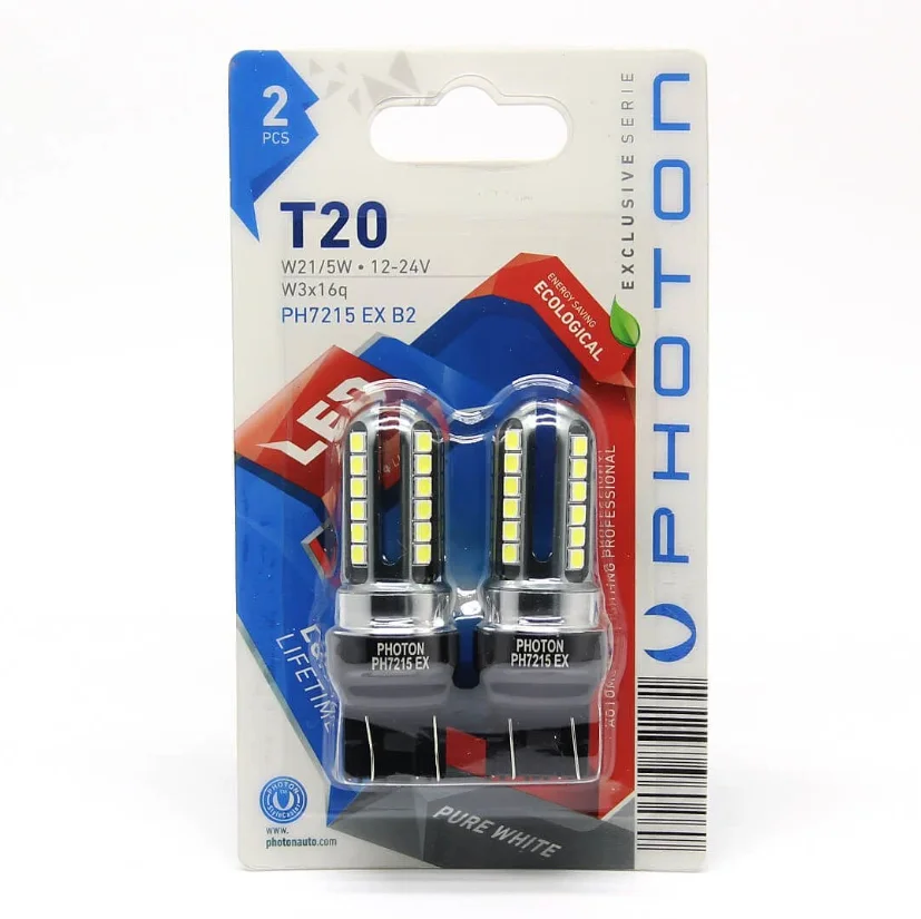 Photon T20 Uyumlu W21-5W Beyaz T20 Çift Devre LED Blister