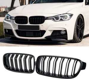 Bmw 3 Uyumlu Serisi F30 2012-2018 M3 Böbrek (Panjur) Piano Black thumb 3