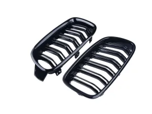 Bmw 3 Uyumlu Serisi F30 2012-2018 M3 Böbrek (Panjur) Piano Black thumb 4