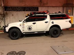 Mitsubishi L200 Uyumlu 2008-2014 İç Kapı Kolu Kaplama Siyah thumb 2