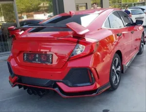 Drs Tuning Honda Civic Uyumlu Fc5 2016-2020 Type-R Arka Tampon - Görsel 4