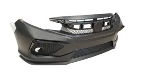 Drs Tuning Honda Civic Uyumlu Concept Model Ön Tampon Ek Piano Black Detaylı - Görsel 2