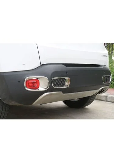 Jeep Renegade Uyumlu 2014-2017 Arka Reflektör Çerçevesi- Arka Sis Krom