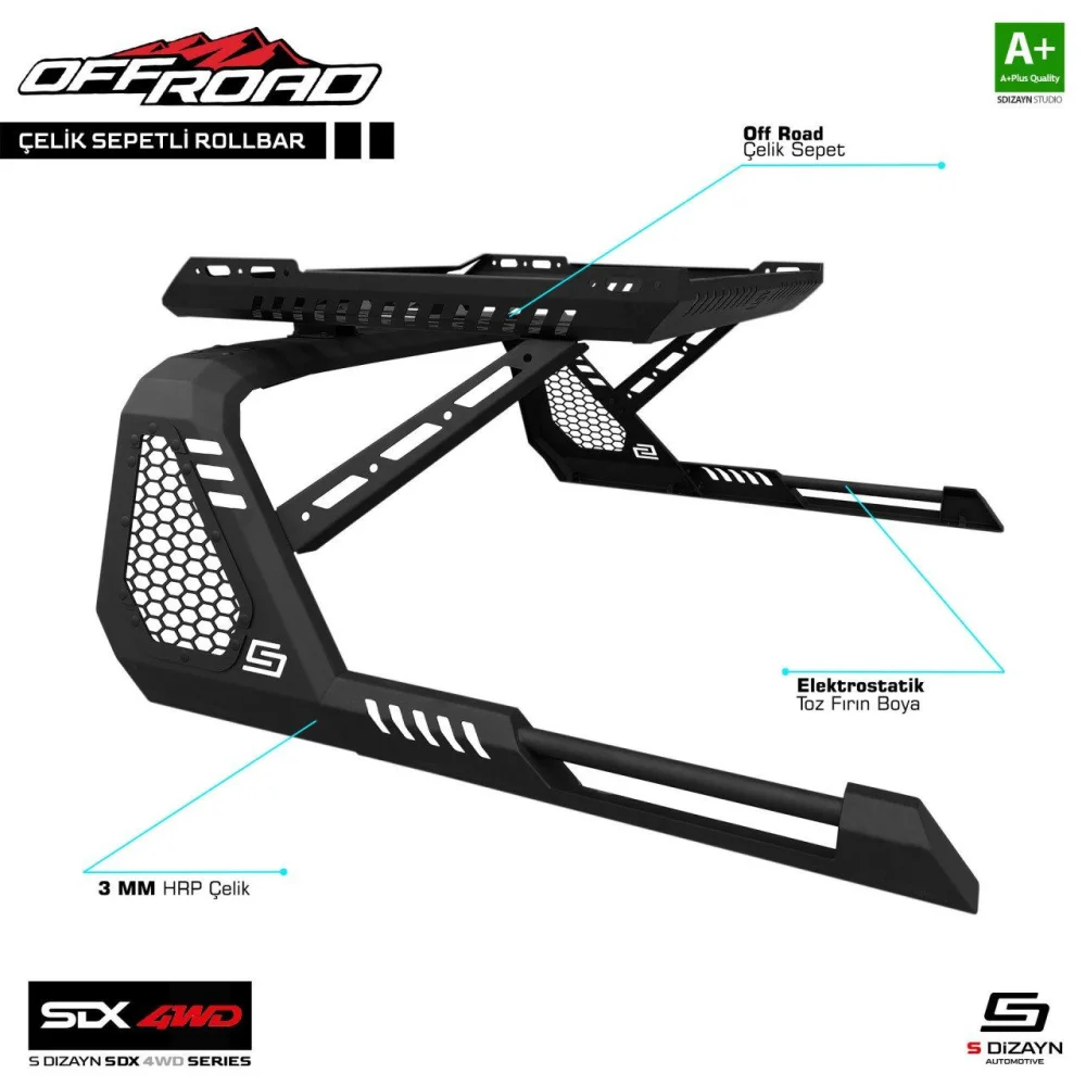 Drs Tuning SDX 4WD Off Road Mercedes X-Class Sepetli Çelik Roll Bar V1 2018-2020