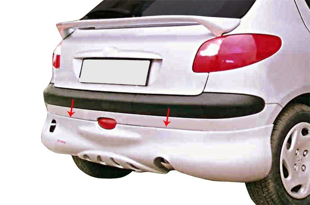 Drs Tuning Peugeot 206 Uyumlu Arka Tampon Altı (Telli) Fiber 1998-2012