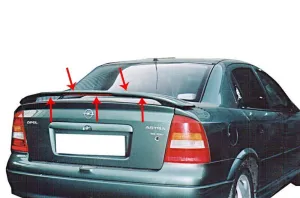 Opel Astra 1998-2004 (G) uyumlu G Sedan Spoiler Bagaj Yüksek (Işıklı) Fiber 1998-2009 modelleri DRS Tuning'de. Kaliteli malzeme, hızlı kargo ve güvenli